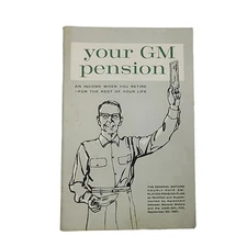 1961 GM General Motors Employee Rack Service Booklet, Pension Plan