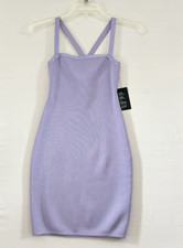 Guess Women's Violet Bandage Dress Mini Cut Out Exposed Back Medium NwT