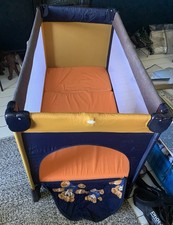 ABC Design Window Travel Cot Playpen Baby Cot with Mattress & Carry Bag 124cm