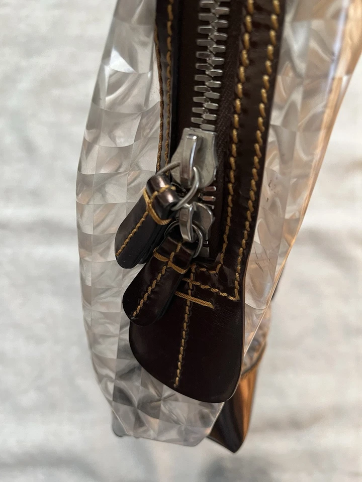 Bolso Fendi Forever Bauletto Cuentas PVC Transparente Color Raro De Colección Y2K Foto 3 de 4