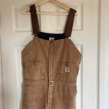 Vintage Carhartt Brown Duck Canvas Overalls 12x34