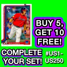 2025 Topps UPDATE Series Base Singles YOU COMPLETE YOUR SET #US1-US250 U-PICK 🔥