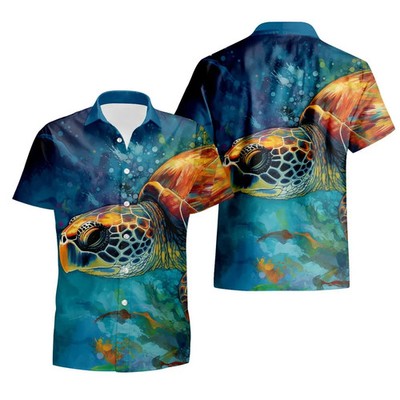 Sea Turtle Hawaiian Shirt Summer Aloha