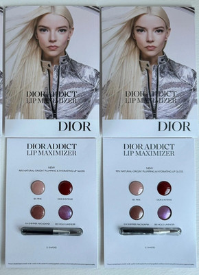 2x DIOR Addict Lip Maximizer Gloss pink macadamia lavender intense sample set