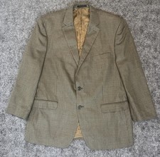 Lauren Ralph Lauren Houndstooth Sport Coat Silk  Wool 2 Button Size 46R