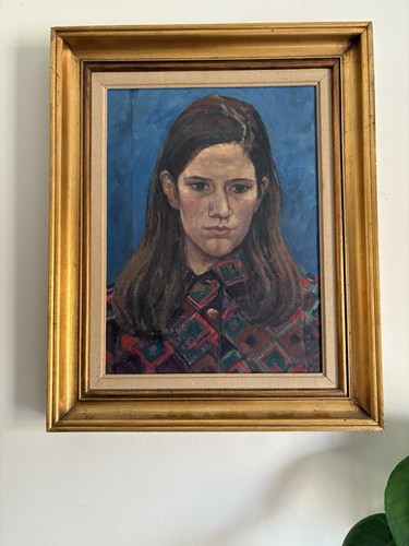 20th Century Portrait Of A Girl/ Female/Y woman -Oil On Canvas - English School - Picture 4 of 22
