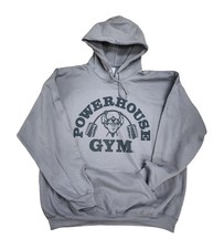 POWERHOUSE GYM old school logo hoodie - weights-fitness-muscle tee-