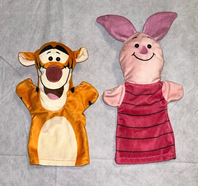 Melissa & Doug Winnie Pooh Piglet & Tigger Hand Puppets Disney Baby Plush