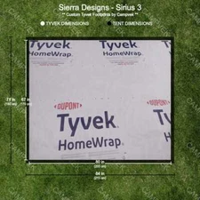 Tyvek Footprint for the Sierra Designs Sirius 3 Tent