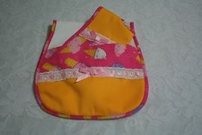 Bib and Burp Cloth Set Reversible Ice Cream Cones Customized Bib and Burp Cloth