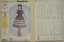 Simplicity- 8873 - Misses' Dress, Separate Pattern Pieces for B, C, D, DD Cup,,,