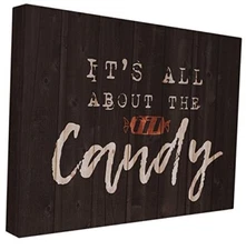 The Stupell Home Décor Collection Its All About The Candy Stretched Canvas 