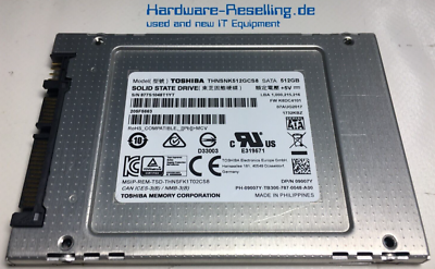 Toshiba 512GB SATA SSD 6Gbps 2.5