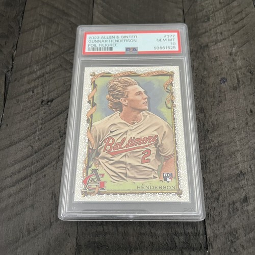 2023 Topps Allen & Ginter Gunnar Henderson Filigree variation #377 PSA 10 RC
