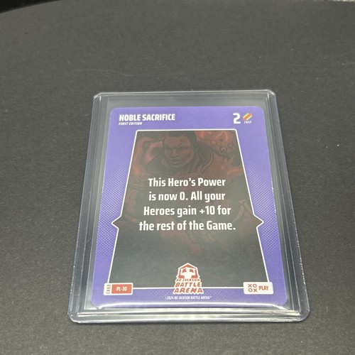 2024 Bo Jackson Battle Arena NOBLE SACRIFICE Play Card SP PL-30 Card 1st Edition