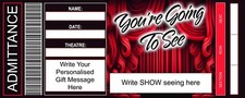 Printed Theatre Show  Ticket Event Gift Present Bespoke Add Name Theatre To From