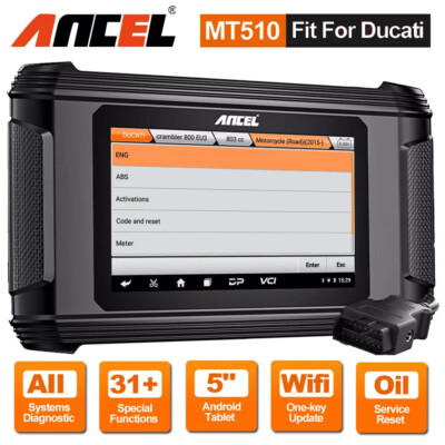 ANCEL MT510 for Ducati Motorcycle Scanner Relearn Advanced Diagnostic Function