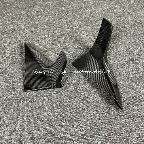 2PCS Carbon Fiber Rear Bumper Diffuser Lip Canards Fins Fit For Tesla Model 3 - Imagen 4 de 10