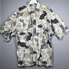 Pierre Cardin Shirt Short Sleeve Floral Men s Size XXL Shirt Button Down