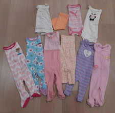 Lot 10 pieces Baby Girls Clothes 6M / 9M Bodysuit Dress Tops Carters Oshkosh