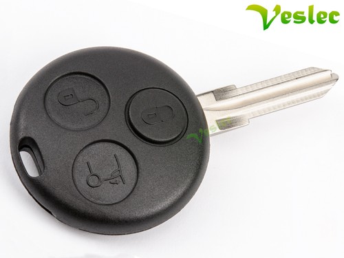 Smart Fortwo Schlüsselanhänger - Schwarz Mit Lederschlaufe