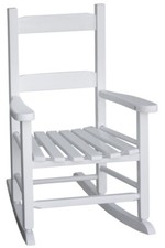 NEW Holidaybasix KN-14W WOODEN Classic Child's Porch Rocker WHITECHAIR