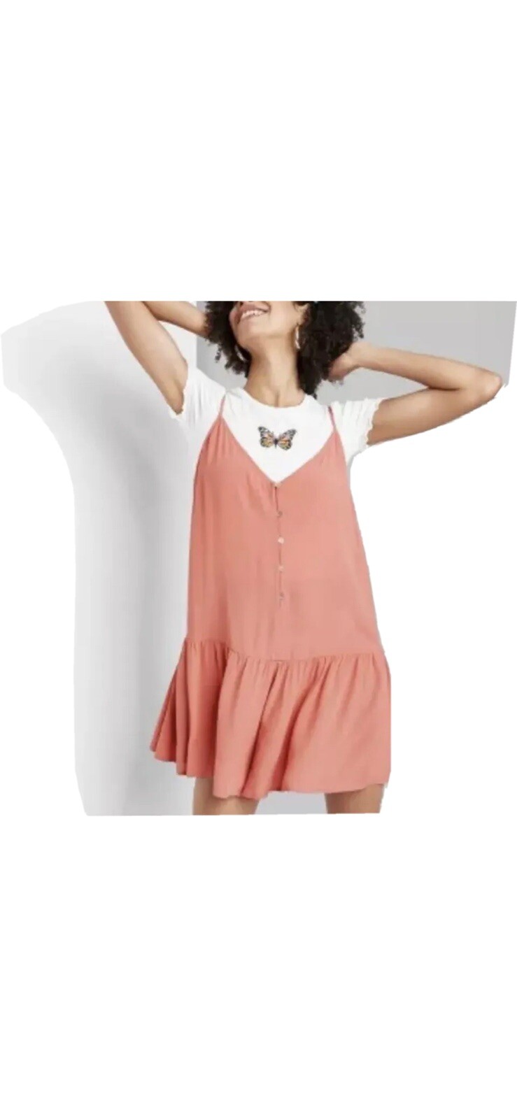Women's Sleeveless ButtonFront Romper Wild Fable Orange size XS eBay