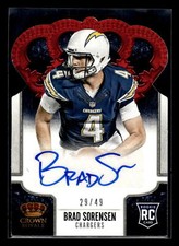 2013  Panini Crown Royale #111 Brad Sorensen 29/49 Auto Rookies Red Chargers