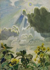 Charles Ephraim Burchfield : Sunflowers : 1916-1922 : Archival Quality Art Print