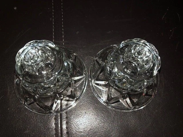 Made Exclusively for Home Interiors Crystal Tapered Candle Holders - Image 3 of 3