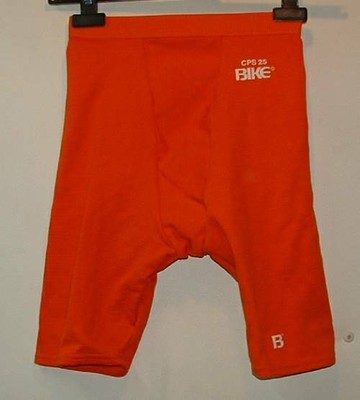 mens orange compression shorts