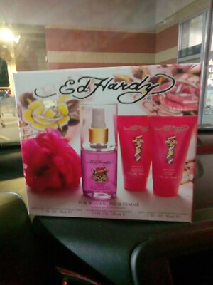 Ed Hardy 3 Piece Set Includes 1 1.7oz Bodywash 1 3.4oz Fragrance Mist And 1.7oz