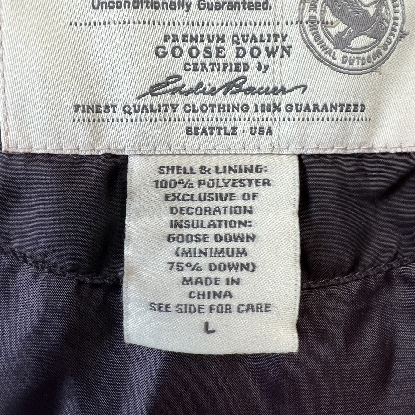 Eddie Bauer Eggplant Down Puffer Parka Winter Coat La… Gem