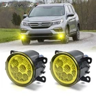 Pair Bumper LED Fog Lights Driving Lamps yellow For Honda Pilot 2016 2017 2018