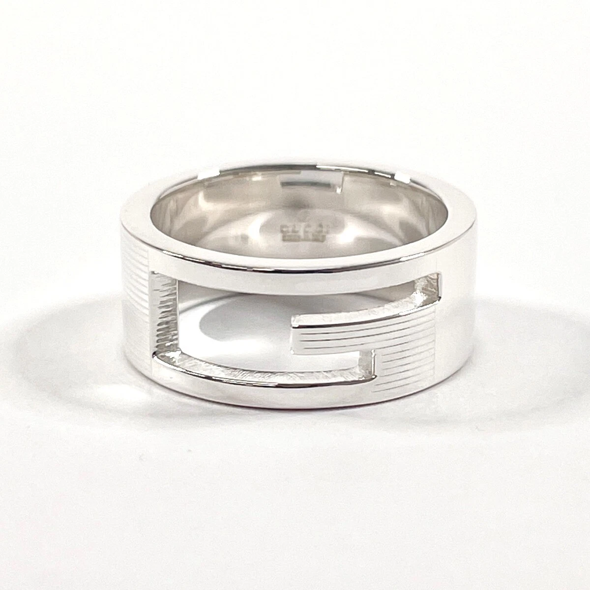 Bague GUCCI marque découpe G argent 925 US 5,25 (taille US) accessoires femme