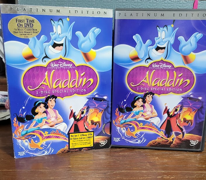 Aladdin, Disney (2-Disc DVD,1992,Platinum Ed)-1st Time On DVD