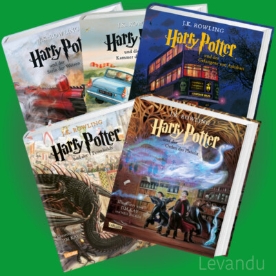 HARRY POTTER (SCHMUCKAUSGABE) 1-5 | J.K. ROWLING | Band 1+2+3+4+5 im Set - NEU