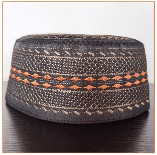 2X Herren Damen Islamische Mützen Muslim Mütze Stickerei Gebet Totenkopf Beanie Arabisch Retro - Bild 11 von 15