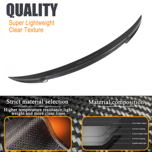 Für Maserati Ghibli M157 SQ4 2014-20 Carbon Heckspoiler Spoiler Heckflügel Lippe - Bild 8 von 12