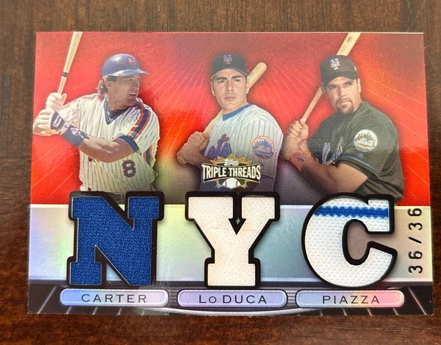 2007 Triple Threads Relic Combos 36/36 Gary Carter Paul Lo Duca Mike Piazza HOF