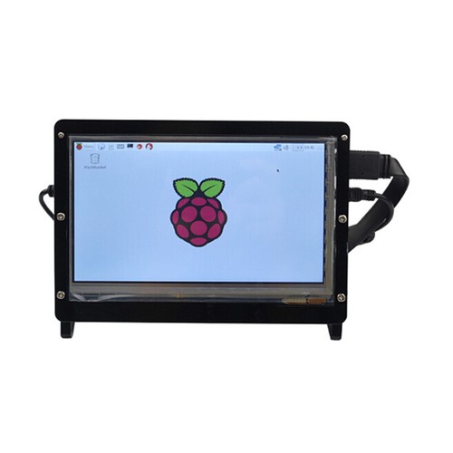 Acrylic 7" LCD Screen Front & Back Shell + Base + Screws For Raspberry Pi 2 B vv