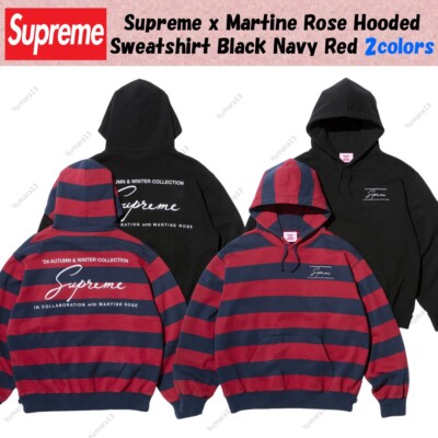 Supreme x Martine Rose Hooded Sweatshirt Black Navy Red Supreme x Martine Rose Hooded Sweatshirt Black Navy Red