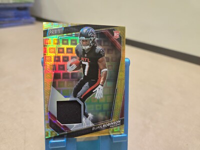 2023 The National Gold Pandor Patch /10 Prizm Bijan Robinson RC Rookie