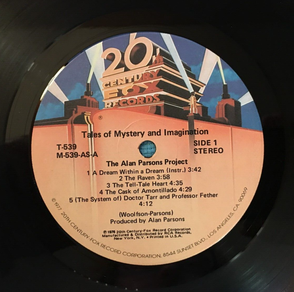 The Alan Parsons Project Tales of Mystery and Imagination LP