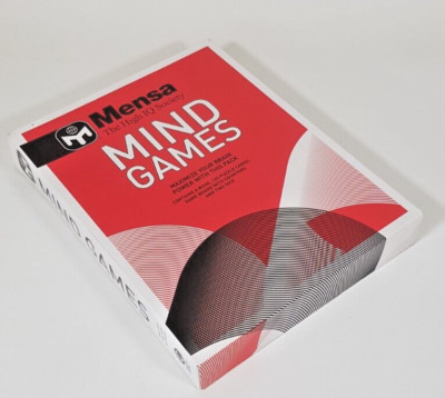 Mensa Mind Games Pack - Book, 120 Cards, 2 Dice Games Board & Counters. Sealed.