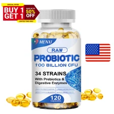 Raw Probiotics 100 Billion CFU Potency Digestive Immune Health 120 Capsules USA