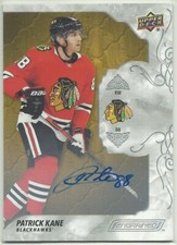 2019-20 UPPER DECK ENGRAINED INSERTED IN 2023-24 PATRICK KANE SP OAK AUTOGRAPH