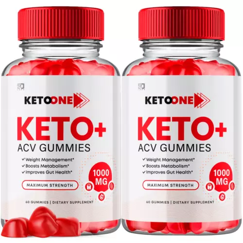 (2 Pack) Keto One Keto, KetoOne ACV Gummies Advanced Weight Loss (120 Gummies)