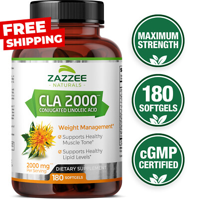 #ad CLA 3600 mg 180 Softgels Conjugated Linoleic Acid Pure Weight Loss Fat Burner $22.94