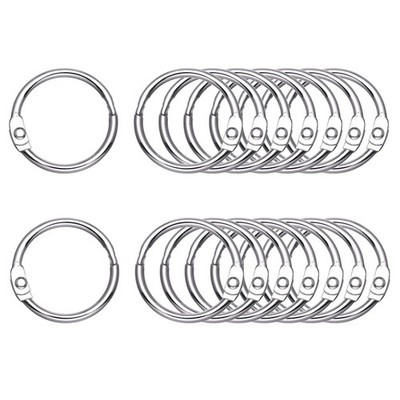 100 Pcs 1 Inch Loose Leaf Binder Office Book Rings for Keys Index Cards